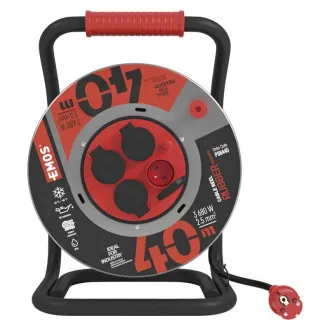 EMOS TROMMEL METALL 4Z 40M 2,5MM GUMMI/NEOPREN EMOS TROMMEL METALL 4Z 40M 2,5MM GUMMI/NEOPREN