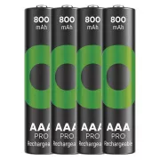 GP Wiederaufladbare Batterie. ReCyko Pro AAA (HR03) 800mAh- 4Stück