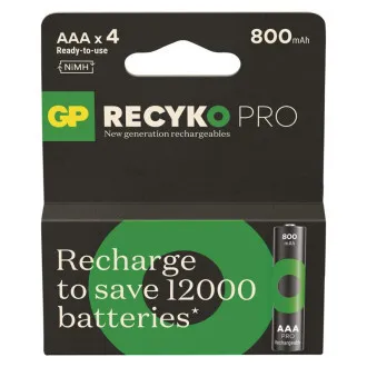GP Wiederaufladbare Batterie. ReCyko Pro AAA (HR03) 800mAh- 4Stück GP Wiederaufladbare Batterie. ReCyko Pro AAA (HR03) 800mAh- 4Stück