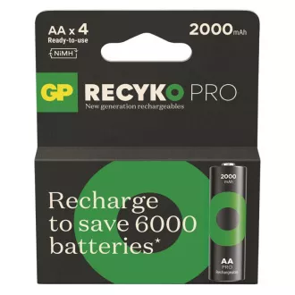 GP Wiederaufladbare Batterie. ReCyko Pro AA (HR6) 2000mAh - 4 Stück GP Wiederaufladbare Batterie. ReCyko Pro AA (HR6) 2000mAh - 4 Stück