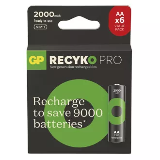 GP Wiederaufladbare Batterie. ReCyko Pro AA (HR6) 2000mAh - 6 Stück GP Wiederaufladbare Batterie. ReCyko Pro AA (HR6) 2000mAh - 6 Stück