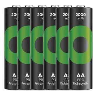 GP Wiederaufladbare Batterie. ReCyko Pro AA (HR6) 2000mAh - 6 Stück