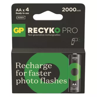 GP Wiederaufladbarer ReCyko Pro Fotoblitz AA 2000mAh-4 Stck. GP Wiederaufladbarer ReCyko Pro Fotoblitz AA 2000mAh-4 Stck.