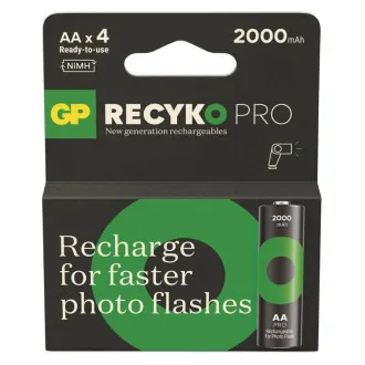 GP Wiederaufladbarer ReCyko Pro Fotoblitz AA 2000mAh-4 Stck. GP Wiederaufladbarer ReCyko Pro Fotoblitz AA 2000mAh-4 Stck.