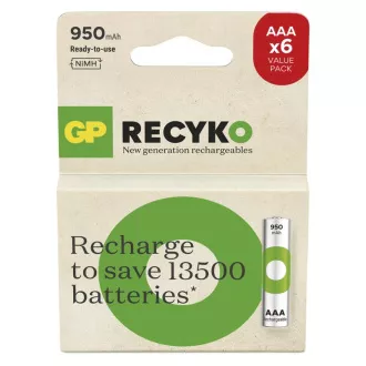 GP Wiederaufladbare ReCyko 950 AAA (HR03)-6Stück
