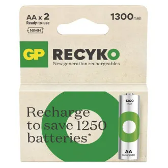 GP Wiederaufladbare Batterie. ReCyko 1300 AA (HR6) - 2St. GP Wiederaufladbare Batterie. ReCyko 1300 AA (HR6) - 2St.