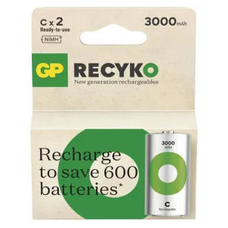 GP Wiederaufladbare Batterie. ReCyko 3000 C (HR14) - 2 St. GP Wiederaufladbare Batterie. ReCyko 3000 C (HR14) - 2 St.
