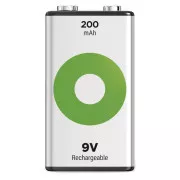 GP Wiederaufladbare Batterie. ReCyko 200 (9V) - 1St.