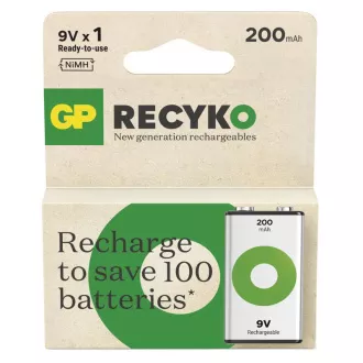 GP Wiederaufladbare Batterie. ReCyko 200 (9V) - 1St.