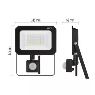 EMOS LED REFLECTOR SIMPO 30W, 3000Lm, 4000K, PIR EMOS LED REFLECTOR SIMPO 30W, 3000Lm, 4000K, PIR