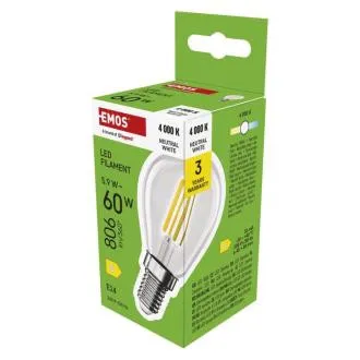 EMOS LED FLM MINI GL 5,9W(60W) 806lm E14 NW EMOS LED FLM MINI GL 5,9W(60W) 806lm E14 NW