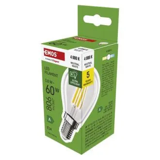 EMOS LED FLM MINI GL 3,8W(60W) 806lm E14 NW A CLAS EMOS LED FLM MINI GL 3,8W(60W) 806lm E14 NW A CLAS