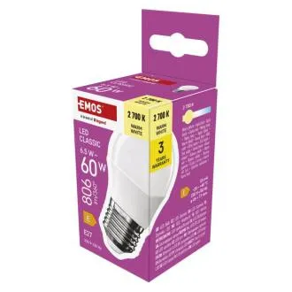 LED CLS MINI GLOBE 6,5W(60W) 806lm E27 WW LED CLS MINI GLOBE 6,5W(60W) 806lm E27 WW