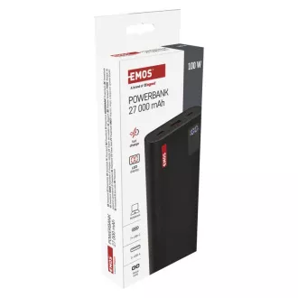 EMOS PWB NTBF30 27000MAH 100W PD 1×USB-C 1×USB-A EMOS PWB NTBF30 27000MAH 100W PD 1×USB-C 1×USB-A