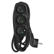 EMOS Verlängerungskabel 3z/5m, schwarz, 1,5mm