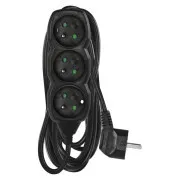 EMOS Verlängerungskabel 3z/5m, schwarz, 1,5mm