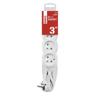 EMOS Verlängerungskabel 4z/3m 1,5mm EMOS Verlängerungskabel 4z/3m 1,5mm