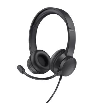 Trust HS-150/Stereo/Buchse/Draht/Schwarz Trust HS-150/Stereo/Buchse/Draht/Schwarz