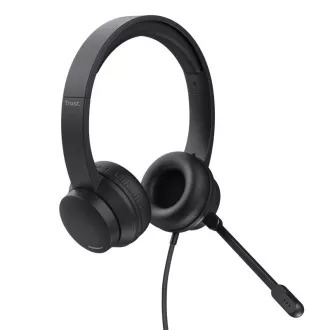 Trust HS-150/Stereo/Buchse/Draht/Schwarz Trust HS-150/Stereo/Buchse/Draht/Schwarz