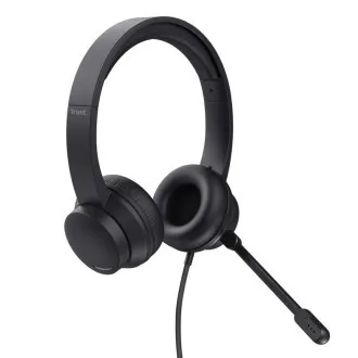 Trust HS-150/Stereo/Buchse/Draht/Schwarz Trust HS-150/Stereo/Buchse/Draht/Schwarz