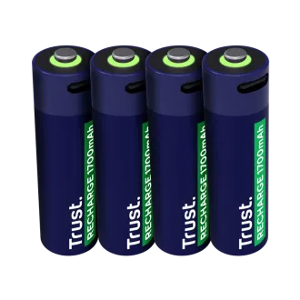 TRUST USB-C WIEDERAUFLADBARE BATTERIEN 4P - AA TRUST USB-C WIEDERAUFLADBARE BATTERIEN 4P - AA