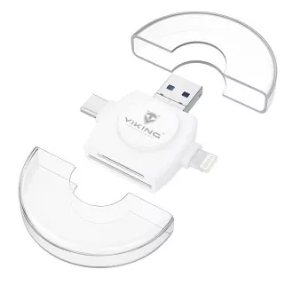 VIKING SPEICHERKARTENLESER V4 USB3.0 4V1 weiß