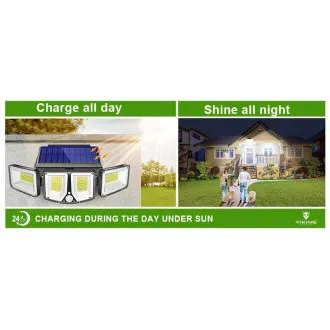 Solar-LED-Außenleuchte mit Bewegungssensor VIKING S180/1200lm/2200mAh/3 Modi/IP65 Solar-LED-Außenleuchte mit Bewegungssensor VIKING S180/1200lm/2200mAh/3 Modi/IP65