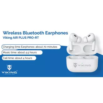 Kabellose Bluetooth-Kopfhörer Viking AIR PLUS/ANC/BT/Drahtlos/Weiß