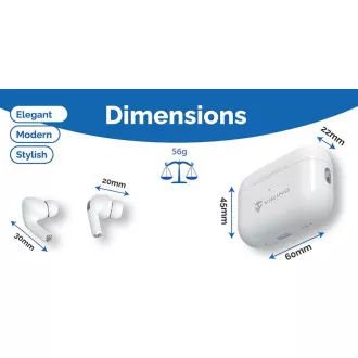 Kabellose Bluetooth-Kopfhörer Viking AIR PLUS/ANC/BT/Drahtlos/Weiß