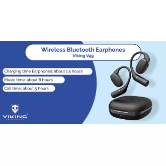 Kabellose Bluetooth-Kopfhörer Viking V49/BT/Drahtlos/Schwarz Kabellose Bluetooth-Kopfhörer Viking V49/BT/Drahtlos/Schwarz