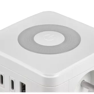 Netzadapter VIKING YC23L, weiß/Ausgang:2xAC,1xUSB-A,2xUSB-C/Tastleuchte/1,4m Kabel Netzadapter VIKING YC23L, weiß/Ausgang:2xAC,1xUSB-A,2xUSB-C/Tastleuchte/1,4m Kabel