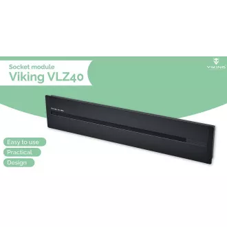 Steckdosenleiste - Unterputz Viking LZ40G/230V,50Hz/40cm Länge/grau/bis zu 5 Module/IP20/Aluminium/unterputz