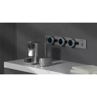 Steckdosenleiste - Unterputz Viking LZ60B/230V,50Hz/60cm Länge/schwarz/bis zu 7 Module/IP20/Aluminium/unterputz