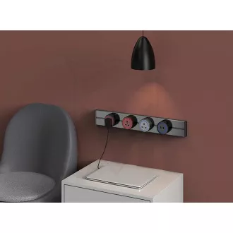 Steckdosenleiste - Unterputz Viking LZ40B/230V,50Hz/40cm Länge/schwarz/bis zu 5 Module/IP20/Aluminium/unterputz Steckdosenleiste - Unterputz Viking LZ40B/230V,50Hz/40cm Länge/schwarz/bis zu 5 Module/IP20/Aluminium/unterputz