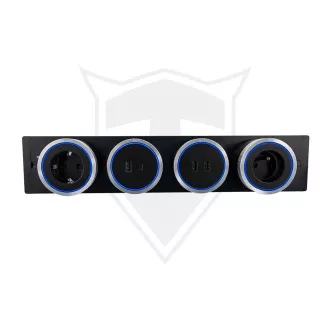 Steckdosenleiste - Unterputz Viking LZ40B/230V,50Hz/40cm Länge/schwarz/bis zu 5 Module/IP20/Aluminium/unterputz Steckdosenleiste - Unterputz Viking LZ40B/230V,50Hz/40cm Länge/schwarz/bis zu 5 Module/IP20/Aluminium/unterputz