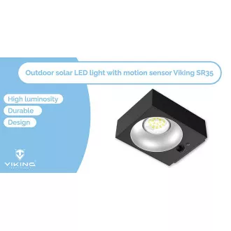 Viking SR35 Solar-LED-Außenleuchte/Bewegungssensor/1000 lm/IP65/4 Modi/Tageslichtweiß