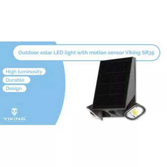 Viking SR39 Solar-LED-Außenleuchte/Bewegungssensor/800 lm/IP44/4 Modi/Tageslichtweiß Viking SR39 Solar-LED-Außenleuchte/Bewegungssensor/800 lm/IP44/4 Modi/Tageslichtweiß