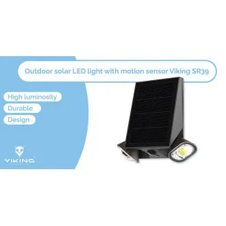 Viking SR39 Solar-LED-Außenleuchte/Bewegungssensor/800 lm/IP44/4 Modi/Tageslichtweiß