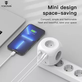 Viking AC43 Netzadapter/Ausgang: 4xAC, 2xUSB-A, 1xUSB-C/Leistung bis zu 3500W/EIN/AUS-Taste Viking AC43 Netzadapter/Ausgang: 4xAC, 2xUSB-A, 1xUSB-C/Leistung bis zu 3500W/EIN/AUS-Taste