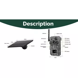 Solarkamera Viking HDs05 4G/2304x1296/PIR-Erkennung/Bewegungssensor/7800mAh Solarkamera Viking HDs05 4G/2304x1296/PIR-Erkennung/Bewegungssensor/7800mAh