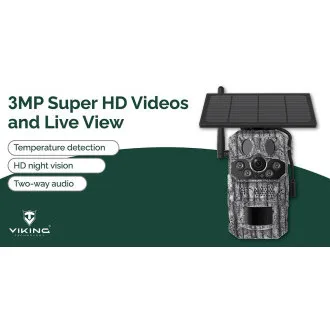 Solarkamera Viking HDs05 4G/2304x1296/PIR-Erkennung/Bewegungssensor/7800mAh Solarkamera Viking HDs05 4G/2304x1296/PIR-Erkennung/Bewegungssensor/7800mAh