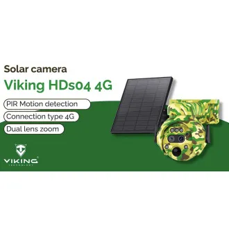 Solarkamera Viking HDs04 4G grau/2304x1296/PIR-Erkennung/Bewegungssensor/7800mAh Solarkamera Viking HDs04 4G grau/2304x1296/PIR-Erkennung/Bewegungssensor/7800mAh