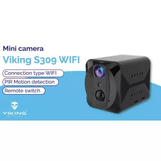 Mini-Kamera Viking S309 Wifi/1080P/Nachtsicht/Bewegungssensor/2500mAh/Mobil-App Mini-Kamera Viking S309 Wifi/1080P/Nachtsicht/Bewegungssensor/2500mAh/Mobil-App