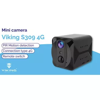 Viking S309 4G/1080P Mini-Kamera/Nachtsichtgerät/Bewegungssensor/2500mAh/Mobil-App Viking S309 4G/1080P Mini-Kamera/Nachtsichtgerät/Bewegungssensor/2500mAh/Mobil-App