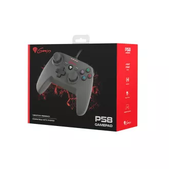 Kabelgebundenes Gamepad Genesis P58, für PS3/PC, Vibration Kabelgebundenes Gamepad Genesis P58, für PS3/PC, Vibration