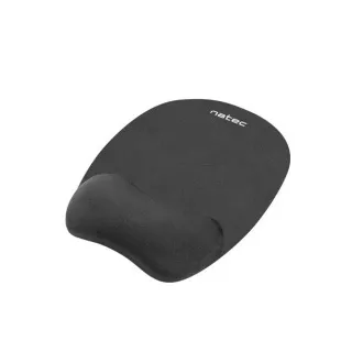 Natec CHIPMUNK ergonomisches Mauspad, Memory-Schaum, schwarz, 230x200 mm