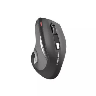 Natec optische Maus JAGUAR/2400 DPI/Ergonomisch/Blaue Spur/Rechtshänder/Kabellos USB/Schwarz Natec optische Maus JAGUAR/2400 DPI/Ergonomisch/Blaue Spur/Rechtshänder/Kabellos USB/Schwarz