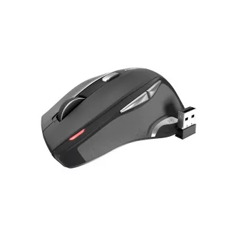 Natec optische Maus JAGUAR/2400 DPI/Ergonomisch/Blaue Spur/Rechtshänder/Kabellos USB/Schwarz Natec optische Maus JAGUAR/2400 DPI/Ergonomisch/Blaue Spur/Rechtshänder/Kabellos USB/Schwarz