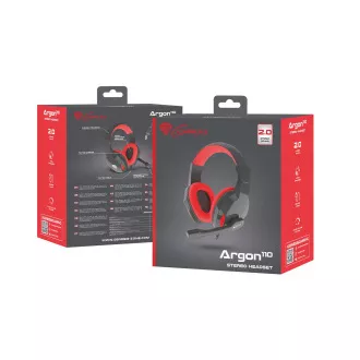 Gaming-Stereo-Headset Genesis Argon 110, schwarz-rot, 2x Klinke Gaming-Stereo-Headset Genesis Argon 110, schwarz-rot, 2x Klinke