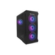 Genesis IRID 503 ARGB V2/Micro Tower/Transpar/Schwarz Computergehäuse